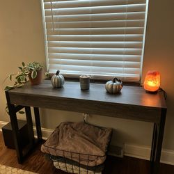 Black/Weathered Gray Console Table