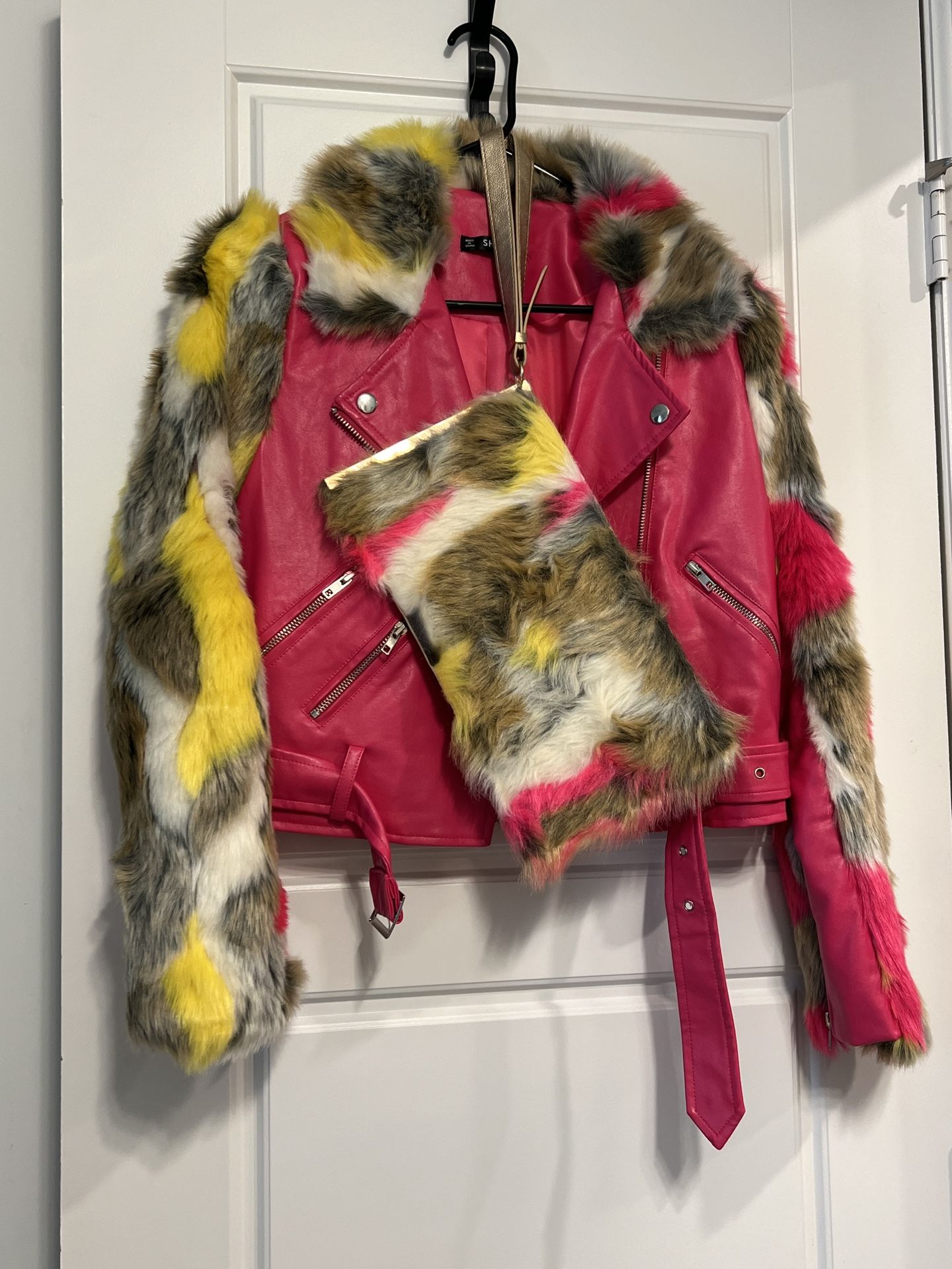 Brand New Hot Pink Jacket w/ Purse