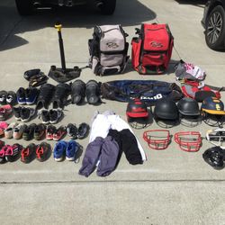 Bats/Baseball Gear /softball Gear/soccer Cleats “LOT”