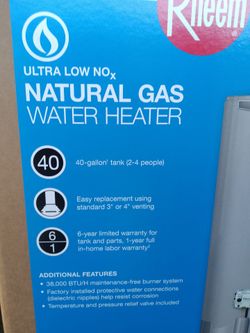 New water heater 40 gallons