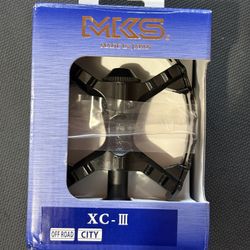 MKS XC-III Bear Trap Cage BMX Pedals 9/16" Black body / Black Cage “NEW”