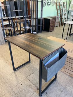 Computer Desk 47" Home Office Writing Small Desk - Brown