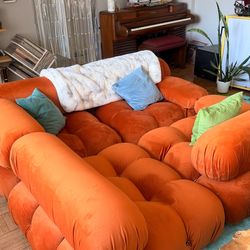 Mario Belloni Camaleonda Modular Sofa - Orange Velvet