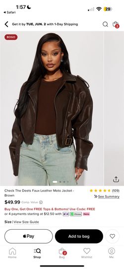 FASHION NOVA LEATHER JACKET // BRAND NEW