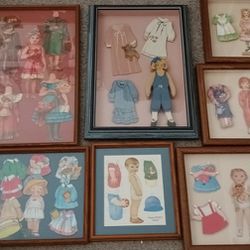 Vintage Paper Doll Frames .. 