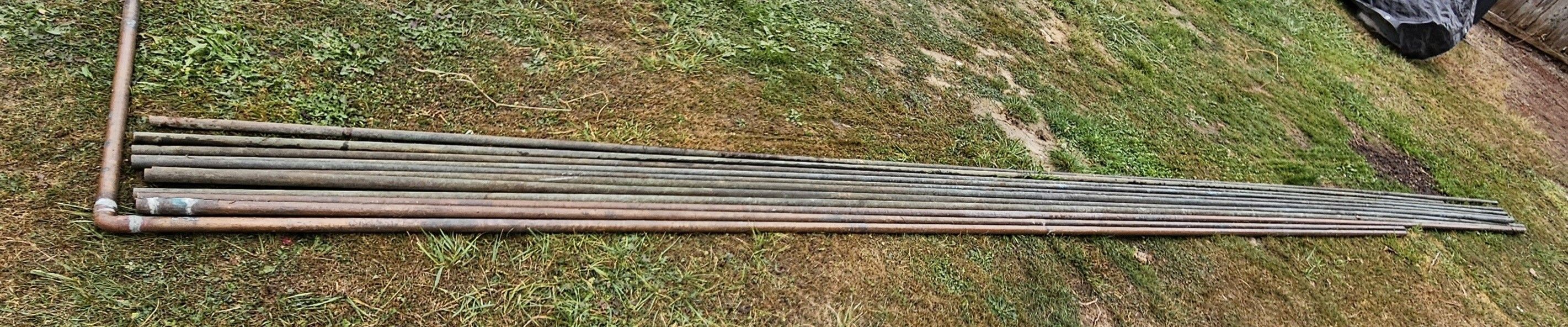3/4 &1 inch long runs of copper pipe