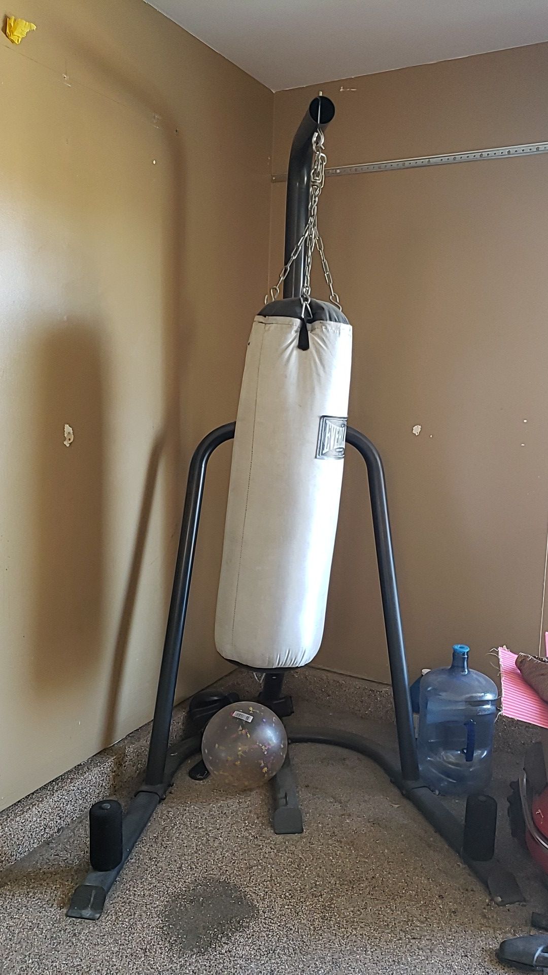 Punching bag with speed bag holder