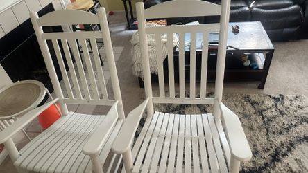 White Wooden Rocking Chairs