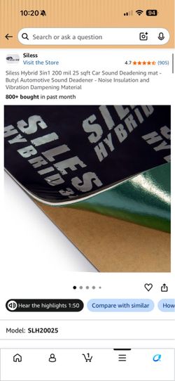 Siless Hybrid 3in1 Car Sound Deadening Mat
