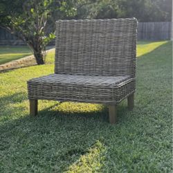 Outdoor Wicker Bench