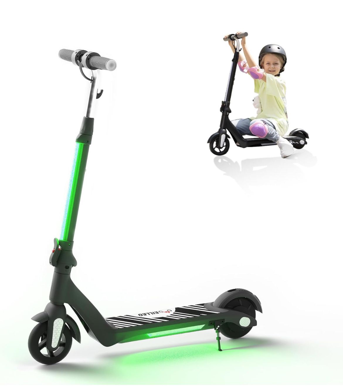 Eilleo Electric Scooter For Kids 6-12