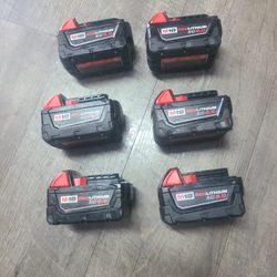 Milwaukee Batteries 5.0 18 V $ 55 Each