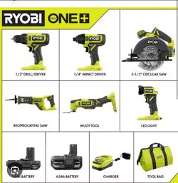 Ryobi 6 tool combo set