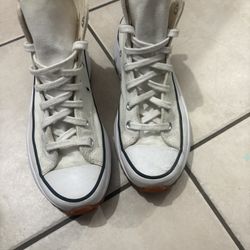 white platform converse