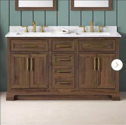 BRAND NEW 60" DOUBLE SINK BATHROOM VANITY NEW