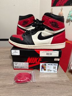 Size 10.5 - Nike Air Jordan 1 Retro High OG Bred Toe Black/Red/White