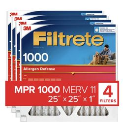 Filtrete MPR 1000 Merv 11 Air Filters - 4 pcs
