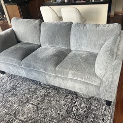 Couch w/ Plush blue/grey cushions