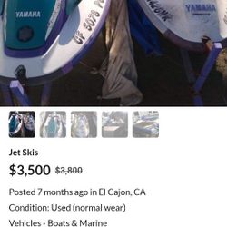 Two Jet Skis Good Working  Condition