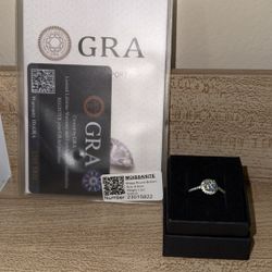 VVS Moissanite Sterling Silver Engagement Ring