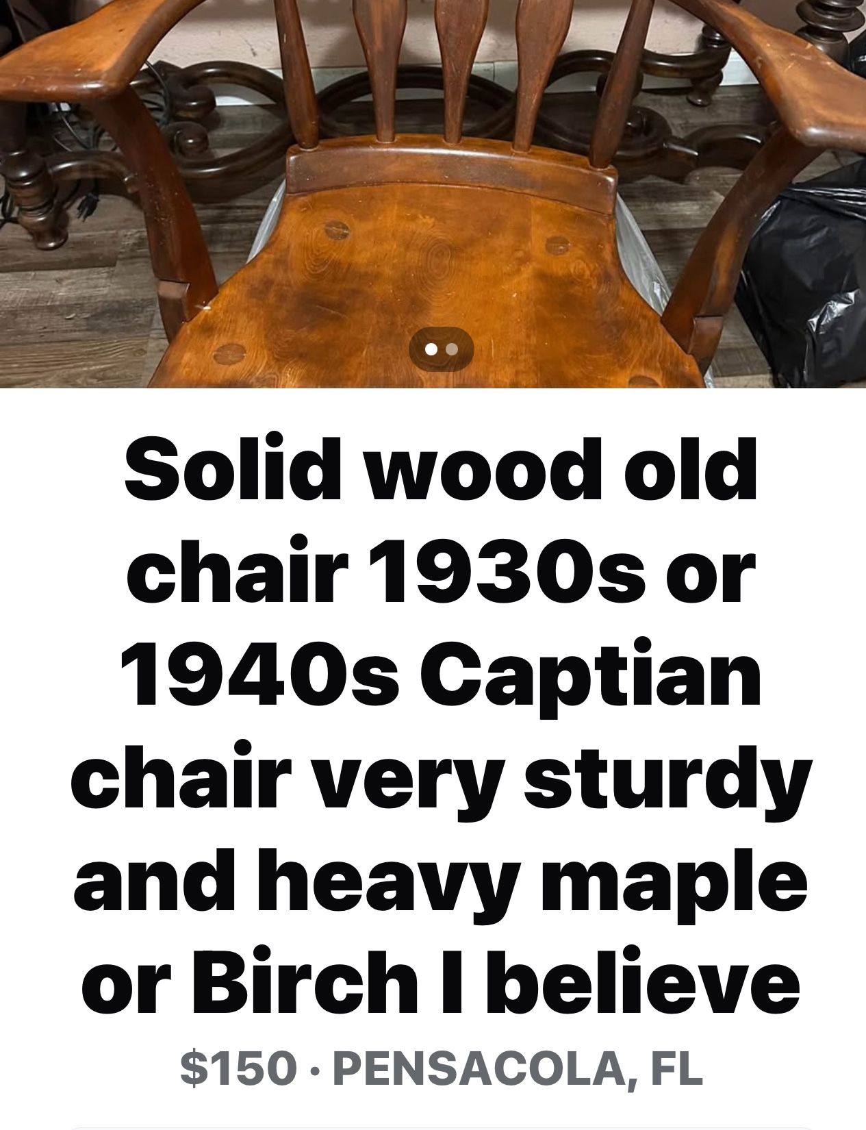 Vintage Captains Chair $150