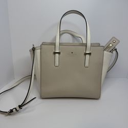 Kate Spade Bag in Beige and Off White Cedar Street Hayden Leather Tote/crossbody