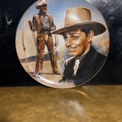 Collectible Vintage 10” Plate “Clark Gable The King” By Susie Morton #1034