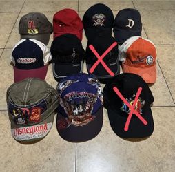 9 Disney Hats Lot Some Rare, Vintage 90s 2000s Y2k Disneyland