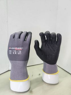 12 Pair Flexiguard D'LUXE GLOVES Dotted Gloves Sizes Available Small To XL