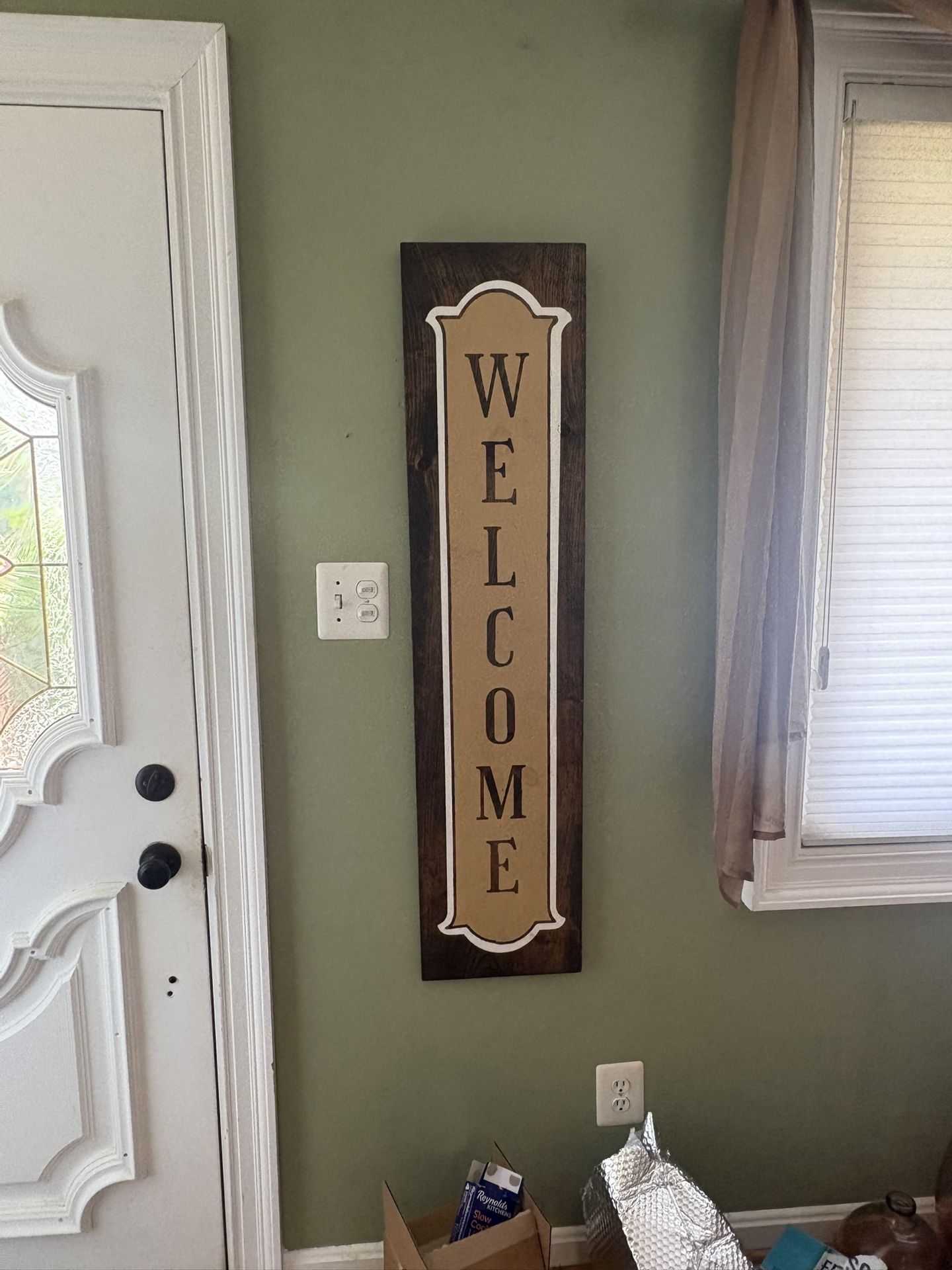 Wooden Welcome Sign