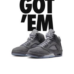 Jordan 5 Retro "Wolf Grey" size 10
