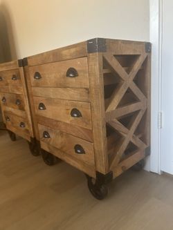 Rustic Barn Style Night Stands