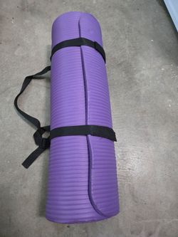 Purple Yoga Mat with Carrying Strap