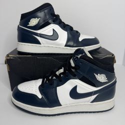 Nike Air Jordan 1 Mid “Armory Navy” Size 6Y 🔥 Lightly Used w/ OG Box