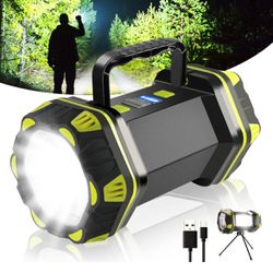 PSDRIQQ LED Camping Lantern Flashlight Spotlight Rechargeable Portable Super Bright Outdoor Emergency Light Searchlight Lamp Waterproof for Hiking Fis