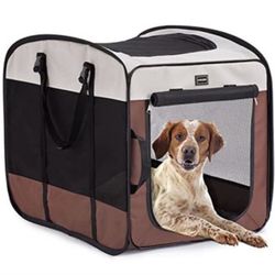 DONORO Dog Kennels and Crates for Medium Dogs, Portable Pop Up Indoor Pet Cage