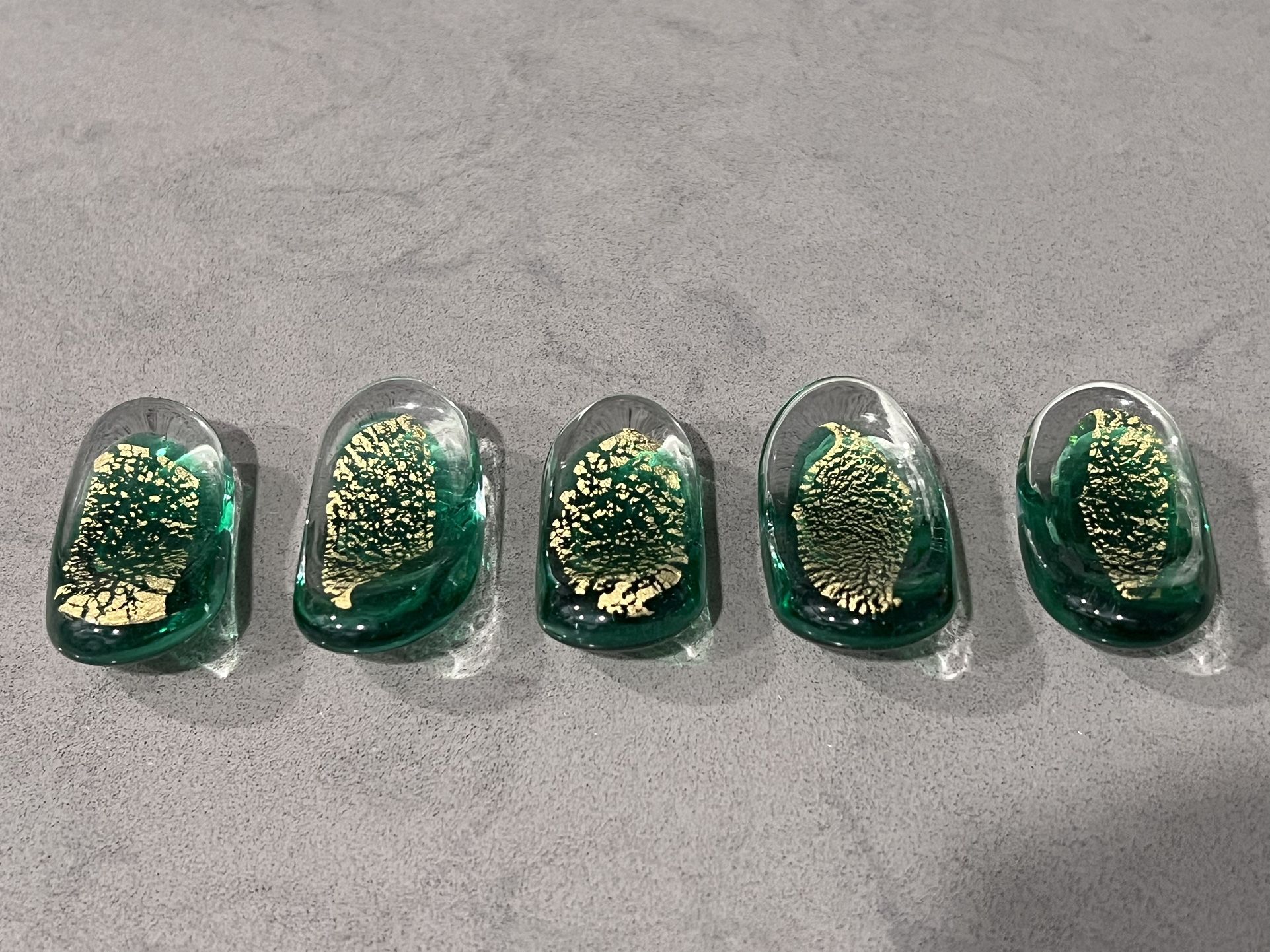 Green With Gold Color Chopstick Holder