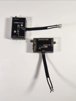 LOT OF 2 VINTAGE TV GAME COMPUTER RF SWITCH BOX ADAPTERS