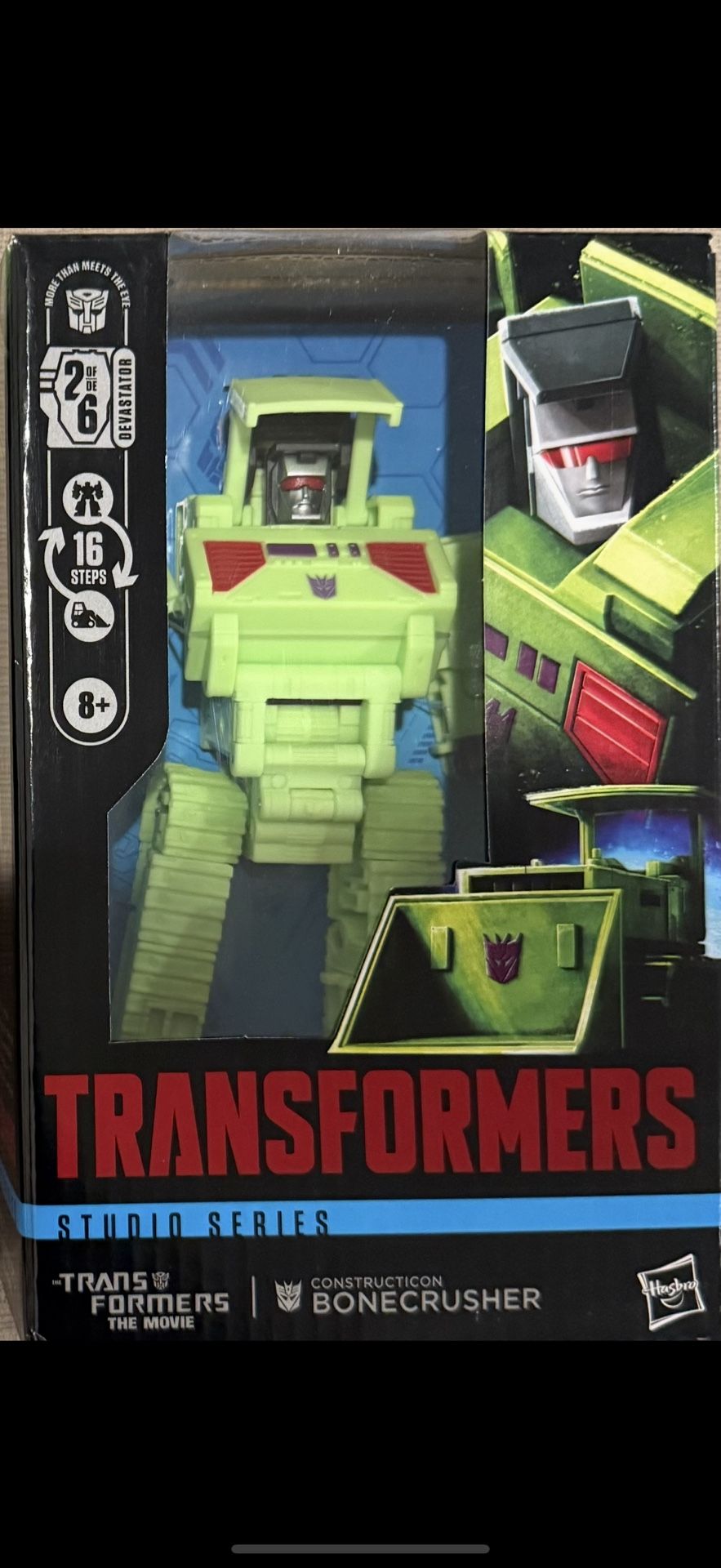 Hasbro Transformers Toys Studio Series Deluxe Class Transformers: The Movie Bonecrusher 4.5-in Action Figure - new unopened