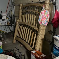 Queen Size Bed Frame (frames And Beams Also Included) 