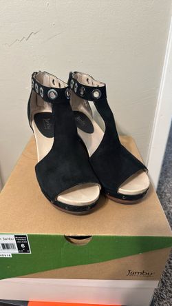 Woman’s Black Suede Sandals