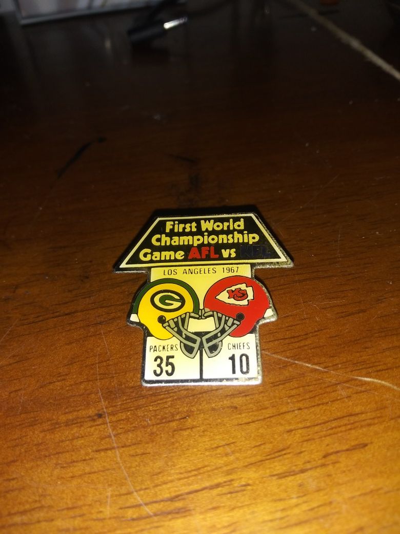 1st World Championship Game AFL vs NFL pin