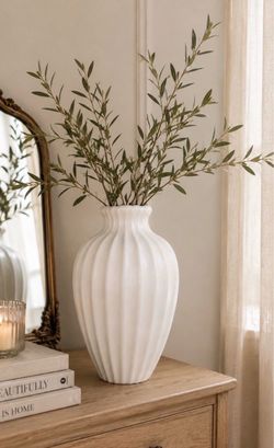 Scalloped Ceramic Vase