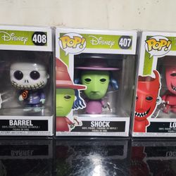Nightmare Before Christmas- Lock, Shock, And Barrel Funko Pops. READ DESCRIPTION 