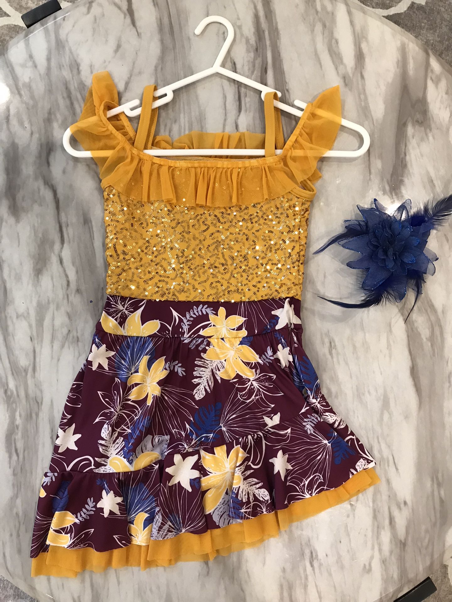 Flowery Dance Costume (Weissman Dance Costumes) (Small Child)