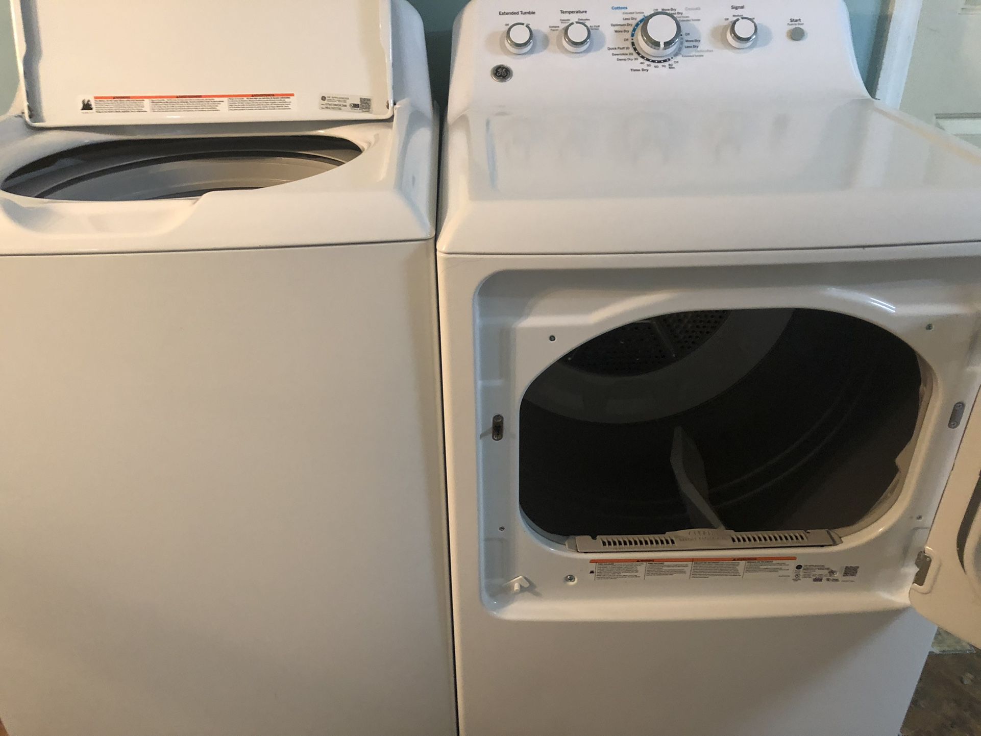 GE Washer And Dryer  Top Loader 