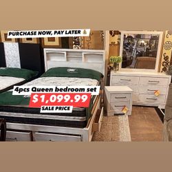 4pcs Queen Bedroom Set 