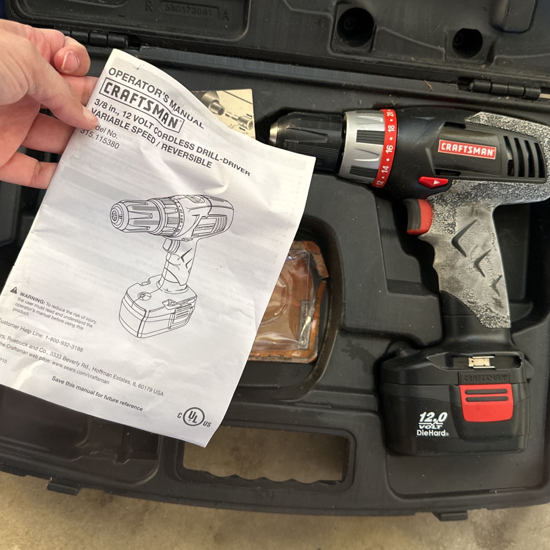 Craftsman drill with case