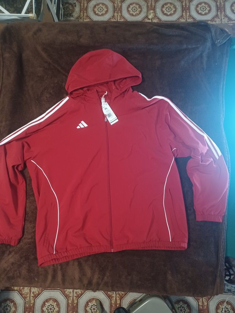 Adidas Tiro 24 Red Windbreaker Jacket Size 2X