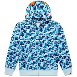 Bathing Ape (BAPE) blue camo shark full zip hoodie featuring